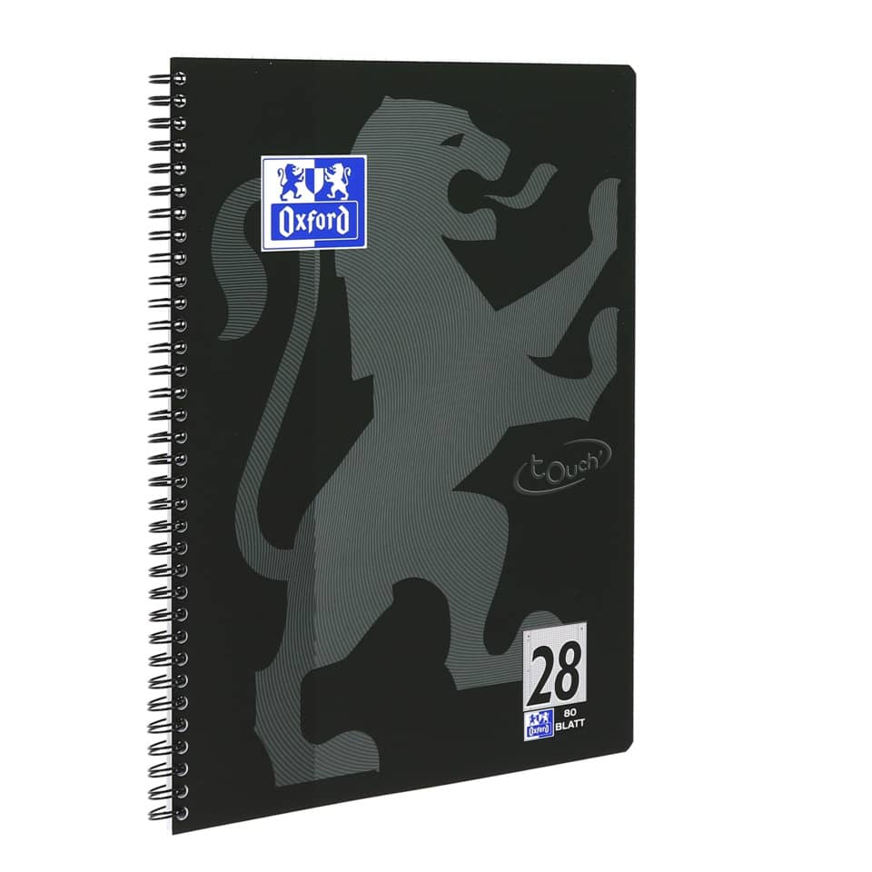 Collegeblock Touch, A4+, 80 Blatt, Lin.28, kariert, schwarz OXFORD 400121610 OXFORD 400121610 Touch