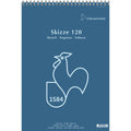 Skizzenblock, A3, 120g/m², 50 Blatt, hellweiß HAHNEMÜHLE 60 120 269 HAHNEMÜHLE 60120269 Spirale