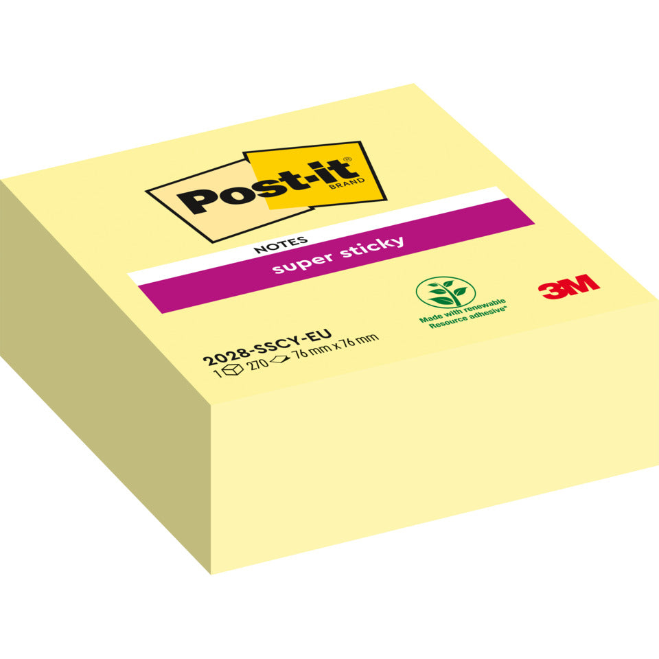 Haftnotizblock 270 Blatt 76x31mm gelb POST-IT 2028-SCY POST-IT 2028-SCY 76x76mm