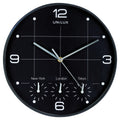 Wanduhr ON TIME schwarz für 4 Zeitzonen Ø 30,5 cm UNILUX 400094567