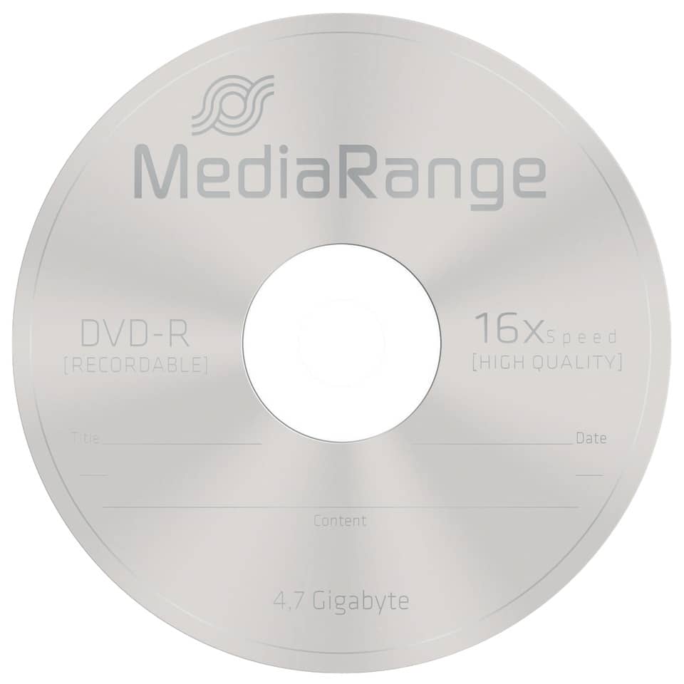 DVD-R Rohling 100 Stück 4,7GB MEDIARANGE MR442