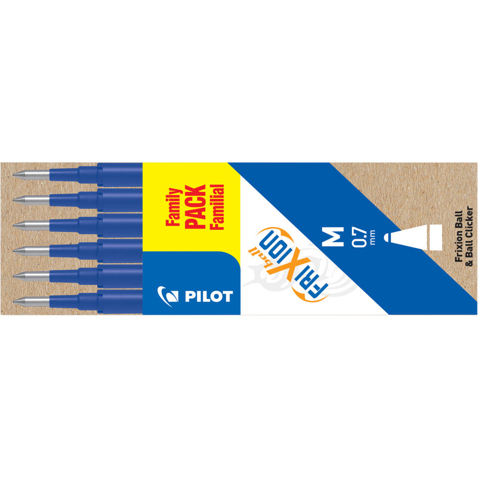 Tintenrollermine FriXion Ball/Clicker 0,4mm, 6 Stück, blau PILOT 2261003F6 PILOT BLS-FR7-L-S6 2261003F6