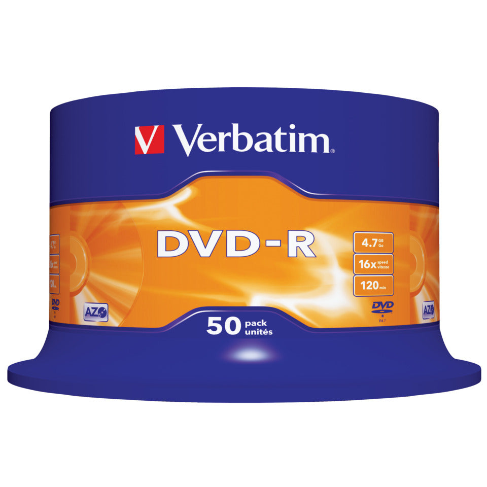 DVD-R Recordable, 4,7 GB, 50 Stück VERBATIM 11-020-076 VERBATIM 11-020-076 43548
