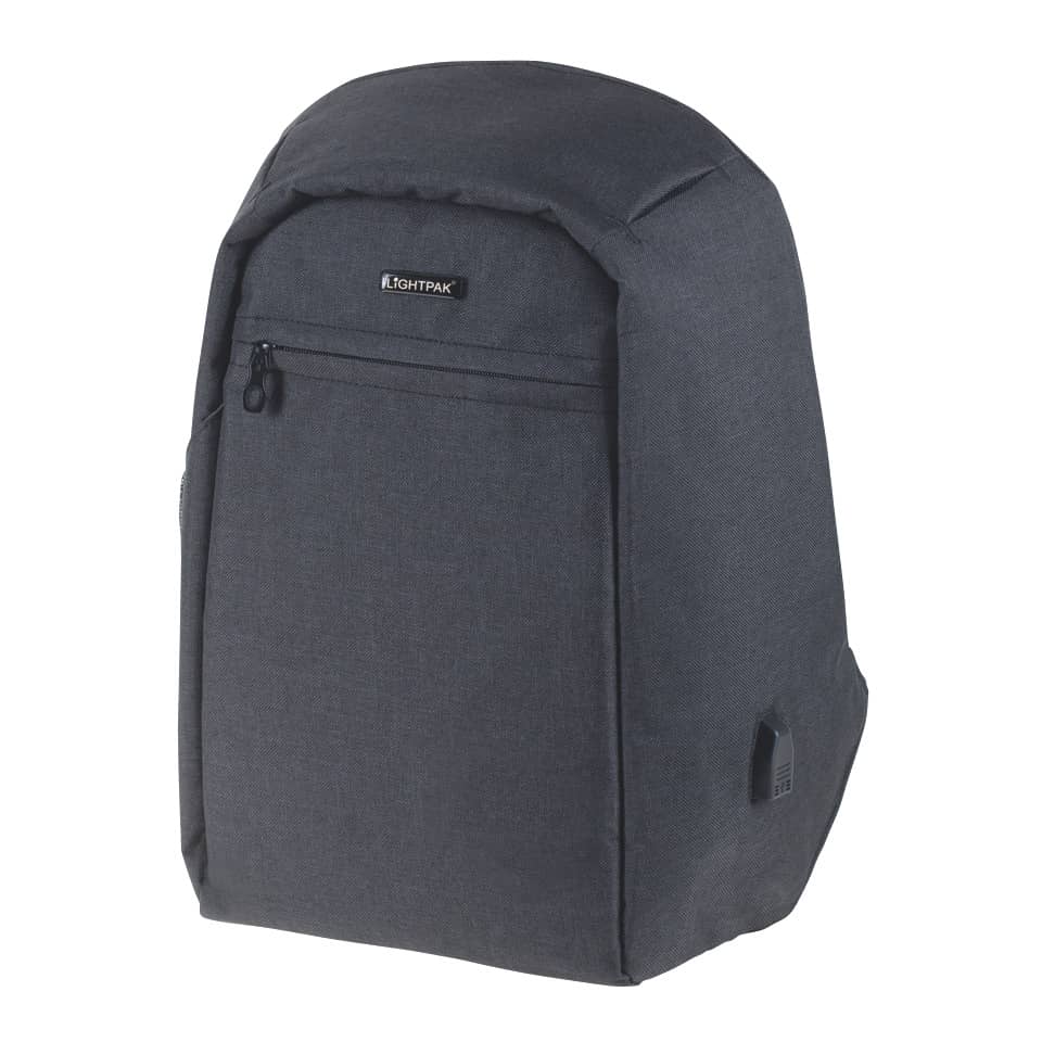 Rucksack SAFEPAK, 310 x 450 x 150 mm, 600D Polyester, anthrazit LIGHTPAK 46154 LIGHTPAK 46154 31x45x15cm