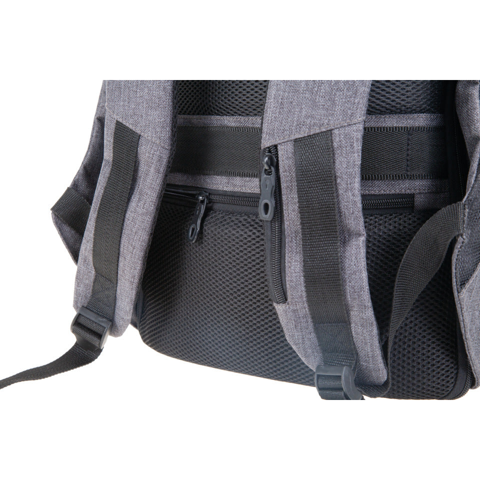 Rucksack SAFEPAK, 310 x 450 x 150 mm, 600D Polyester, grau LIGHTPAK 46153 LIGHTPAK 46153 31x45x15cm