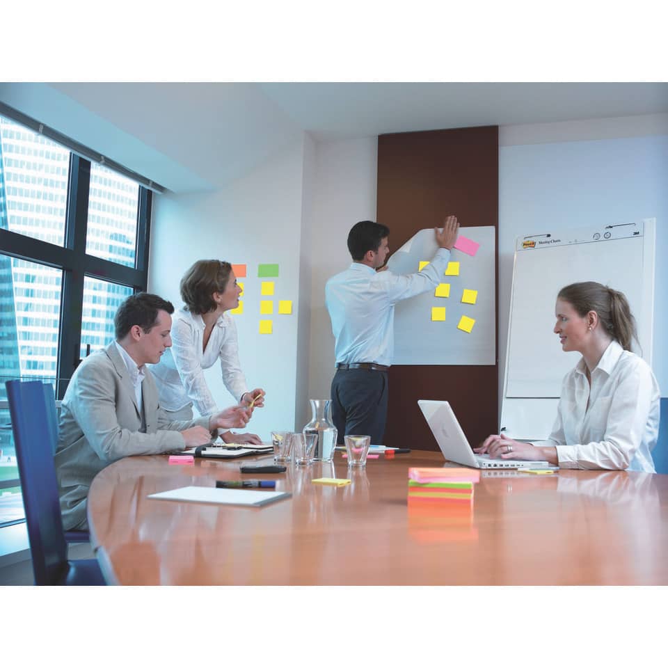 Flipchartblock Super Sticky Meeting Chart, weiß, 30% Recycling Papier, blanko, 30 Blatt POST-IT 559RP POST-IT 559RP 30Blatt
