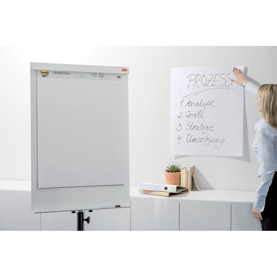 Flipchartblock Super Sticky Meeting Chart, weiß, 30% Recycling Papier, blanko, 30 Blatt POST-IT 559RP POST-IT 559RP 30Blatt