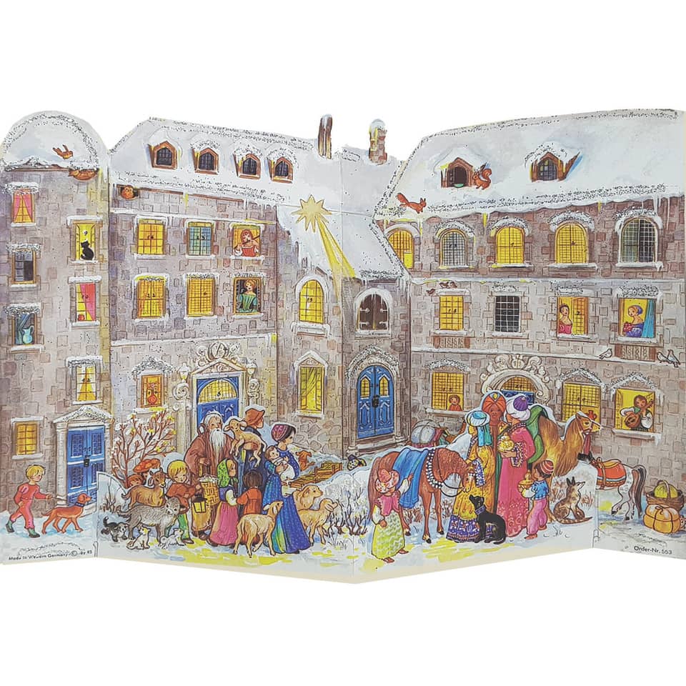 Adventskalender Dorfplatz, 35,5 x 26,5 cm SELLMER 553 553 35,5x26,5cm