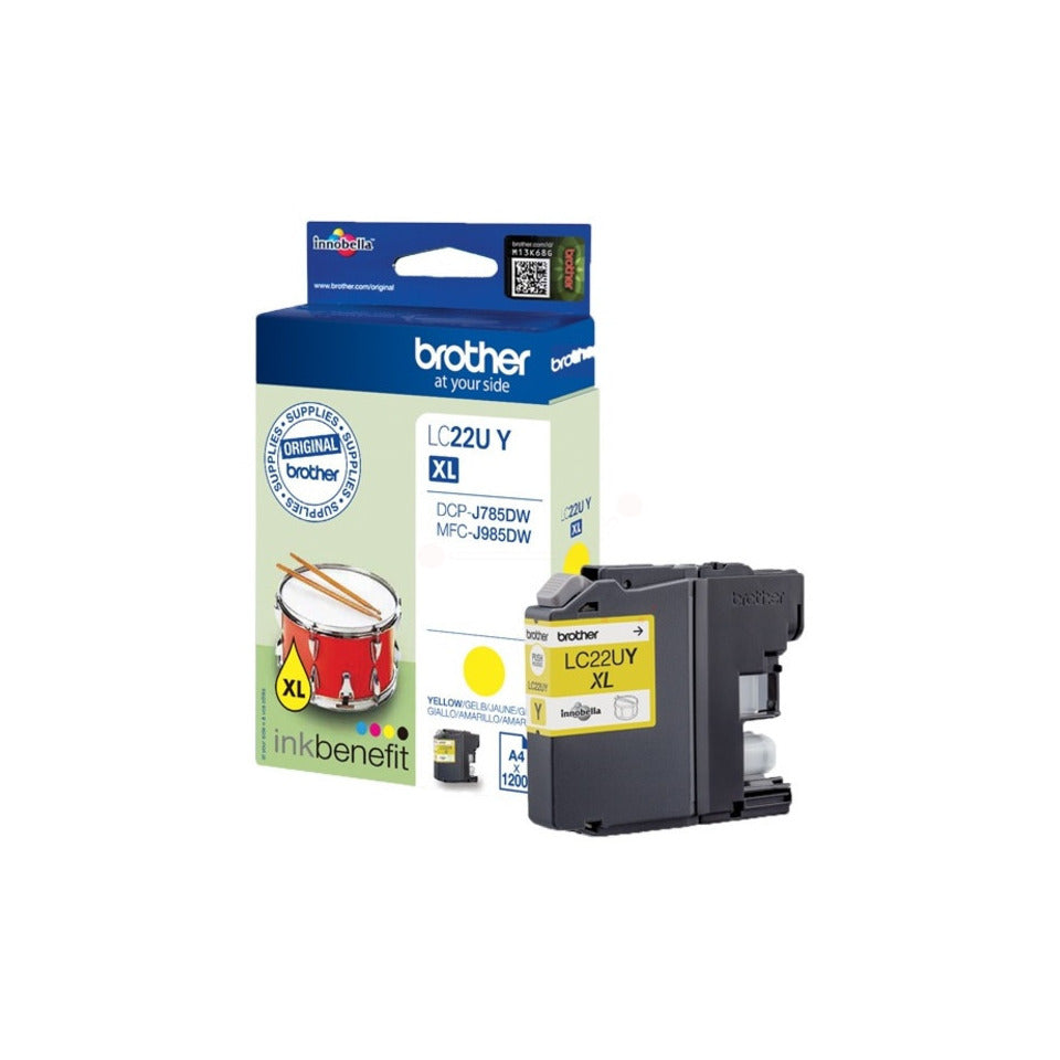 Inkjetpatrone, yellow BROTHER LC22UY