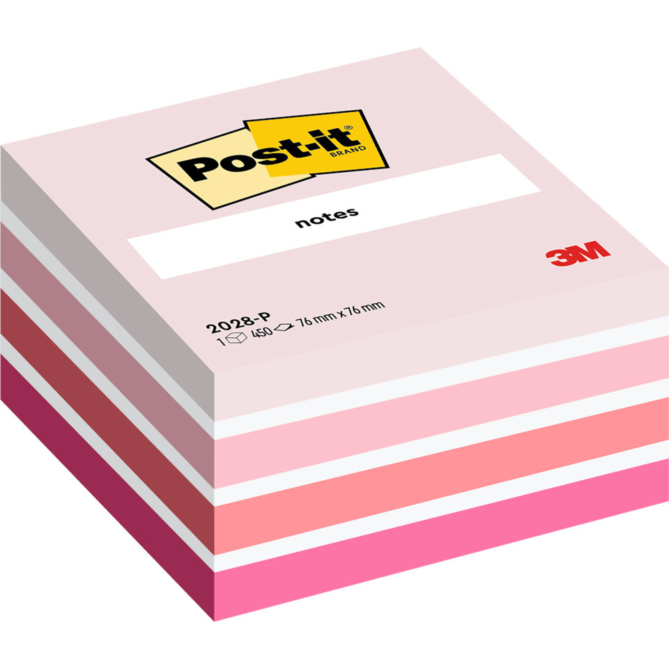 Haftnotizblock Würfel, 76 x 76 mm, 5 Farben, 450 Blatt POST-IT 2028P POST-IT 2028P 76x76mm 450Bl