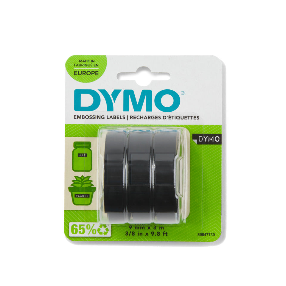 Prägeband Starter Set, 3 Stück, schwarz DYMO S0847730 DYMO S0847730 für OMEGA und JUNIOR