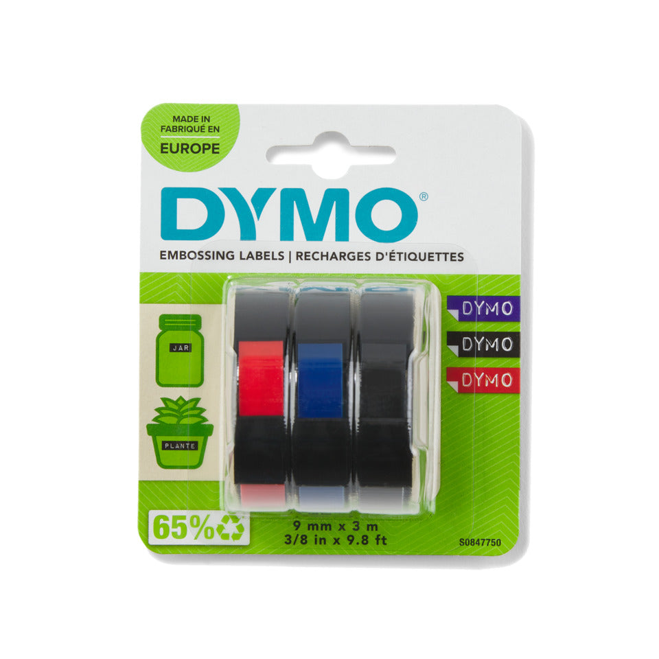 Prägeband Starter Set, 3 Stück, sortiert DYMO S0847750 DYMO S0847750 für OMEGA und JUNIOR