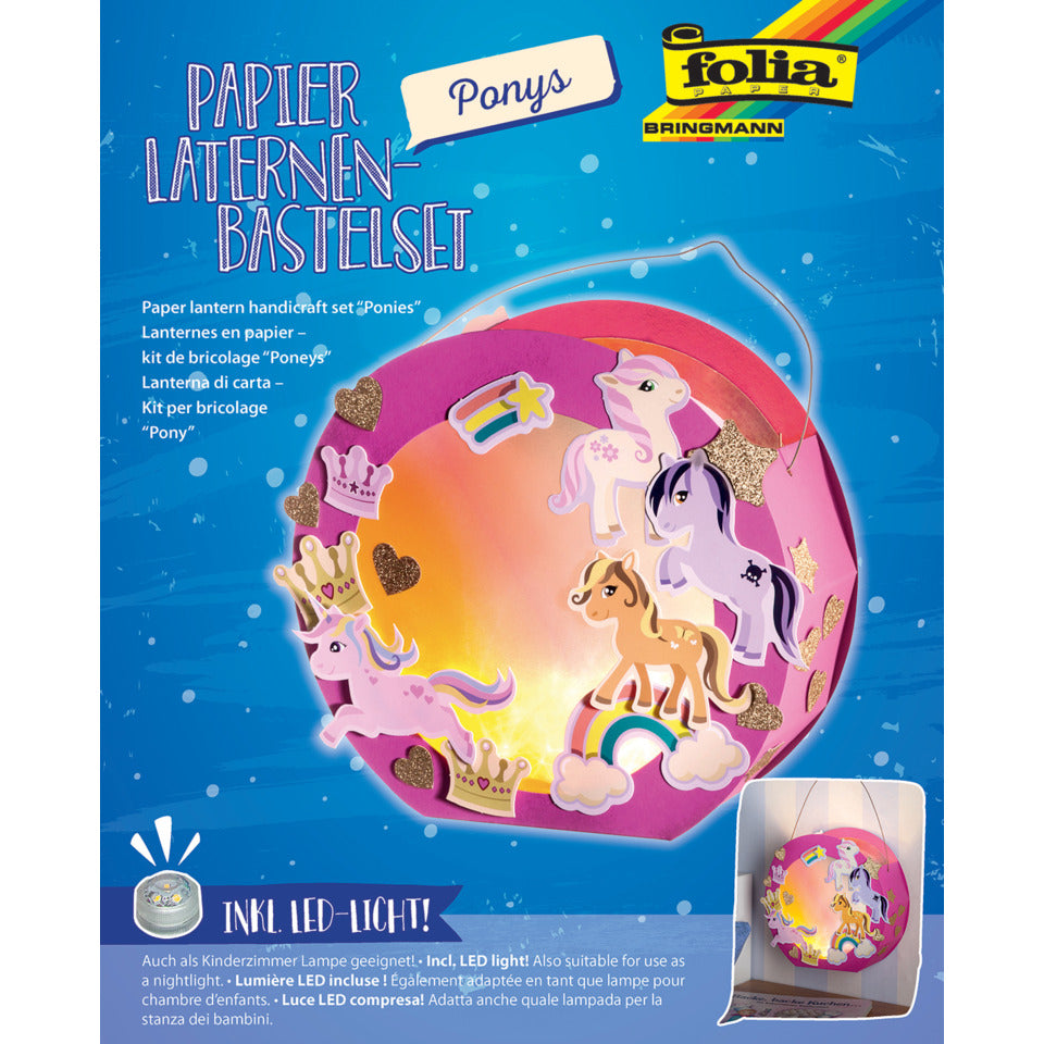 Bastelset Laterne mit LED: Pony FOLIA 68106 FOLIA 68106 Pony