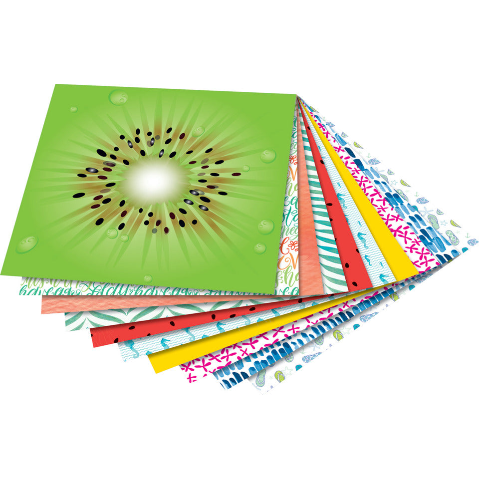 Faltblatt Tropical, 15x15cm, 50 Blatt, sortiert FOLIA 470/1515 FOLIA 470/1515 15x15cm