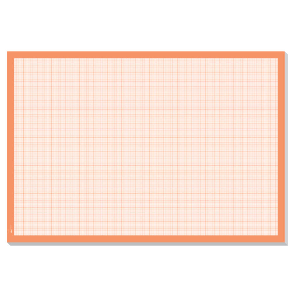 Schreibunterlage Graph, 59,5x41cm, 30 Blatt, kariert, weiß/orange SIGEL HO270 SIGEL HO270 30BL 80g kariert