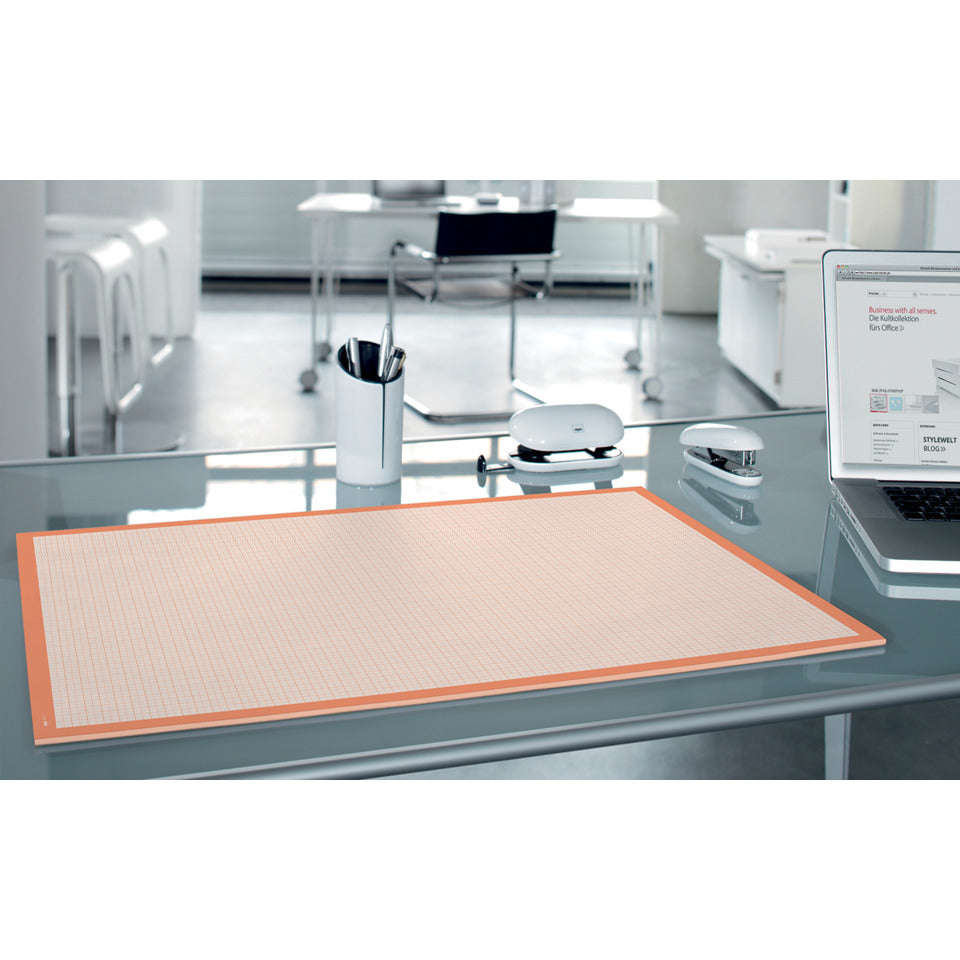 Schreibunterlage Graph, 59,5x41cm, 30 Blatt, kariert, weiß/orange SIGEL HO270 SIGEL HO270 30BL 80g kariert