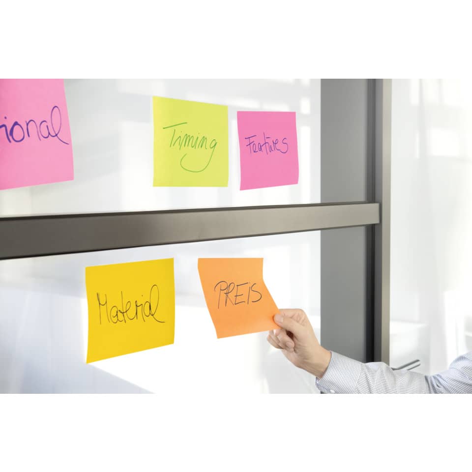 Haftnotizblock Super Sticky Meeting Notes, 203x152mm, 4x45 Blatt, neon POST-IT 6845-SSP POST IT 6845-SS EU  4St