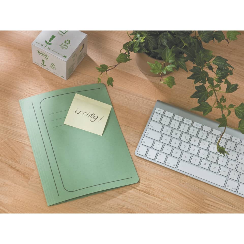 Haftnotizblock Recycling Notes, 76x76mm, Farbe: mint, hellblau, rosa, flamingopink, 6 x 100 Blatt POST-IT 654-1GB POST-IT 6541GB UWF 6x100BL