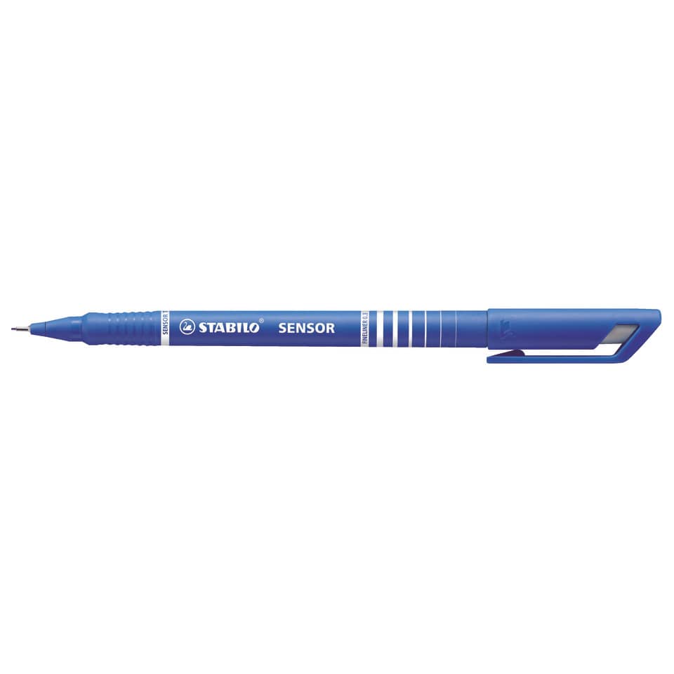 Fineliner SENSOR® fine Etui, 0,3 mm, Kunststoffetui mit 4 Stiften STABILO 189/4