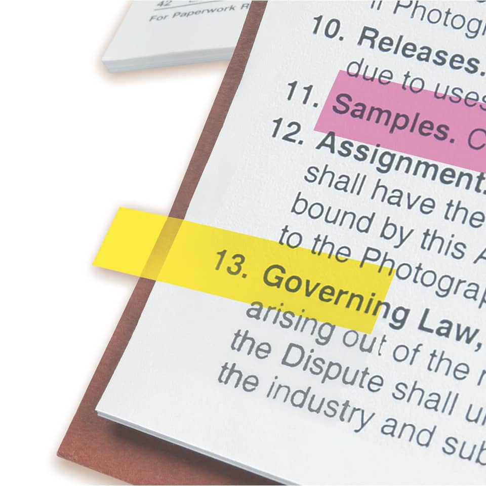 Haftstreifen Index Leuchtfarben, 12x43mm, 5x20 Stück, transparent POST-IT 683HF5 POST-IT 683-HF5EU 5x20St