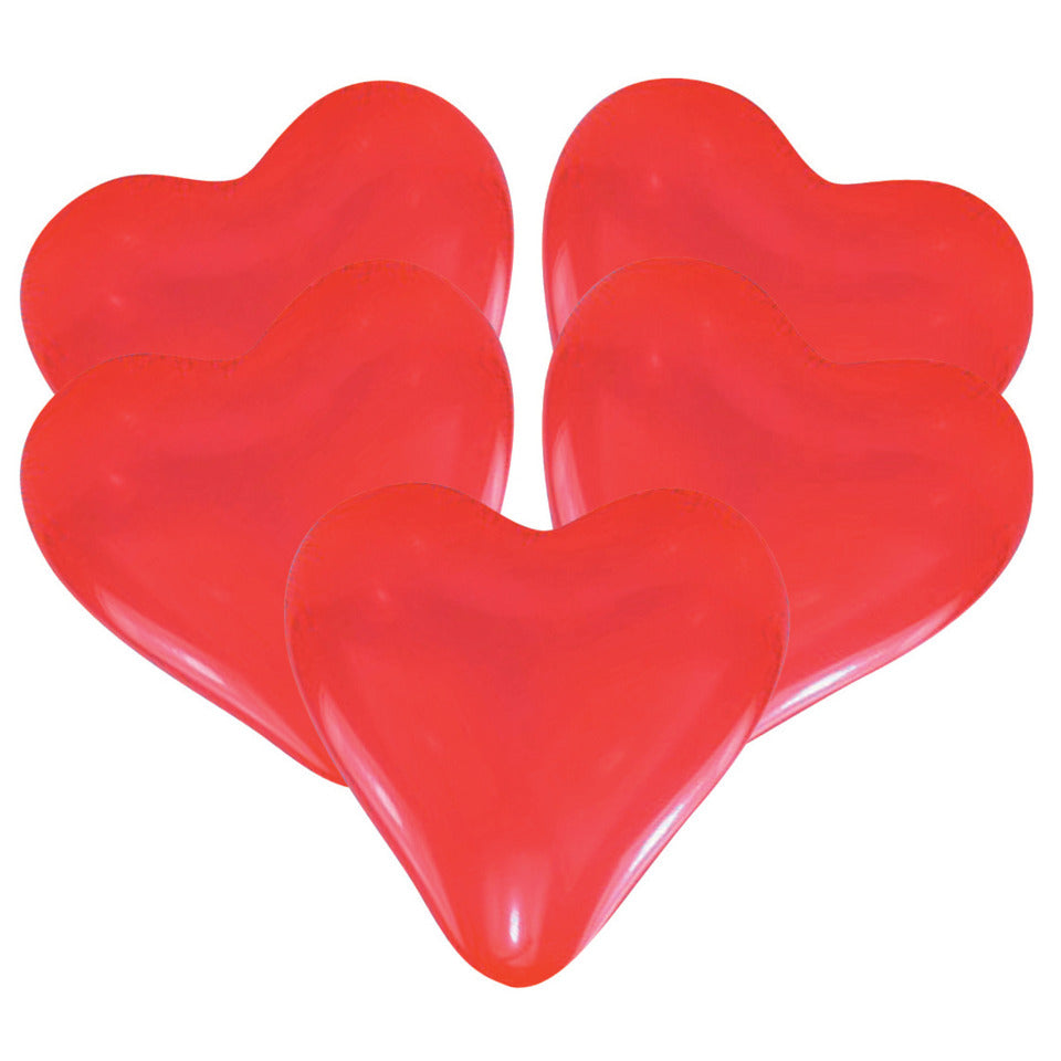 Luftballon Herz, mittel, 5 Stück, rot AMSCAN INT996562 AMSCAN INT996562 mittel