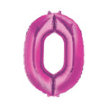 Folienballon Zahl 0, 88x66cm, rosa  9907275 2827201 / 9907275 86cm