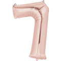 Folienballon Zahl 7, 84x57cm, rose gold  9906282 Amscan 9906282 84x57cm,