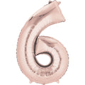 Folienballon Zahl 6, 88x60cm, rose gold  9906281 Amscan 9906281 88x60cm