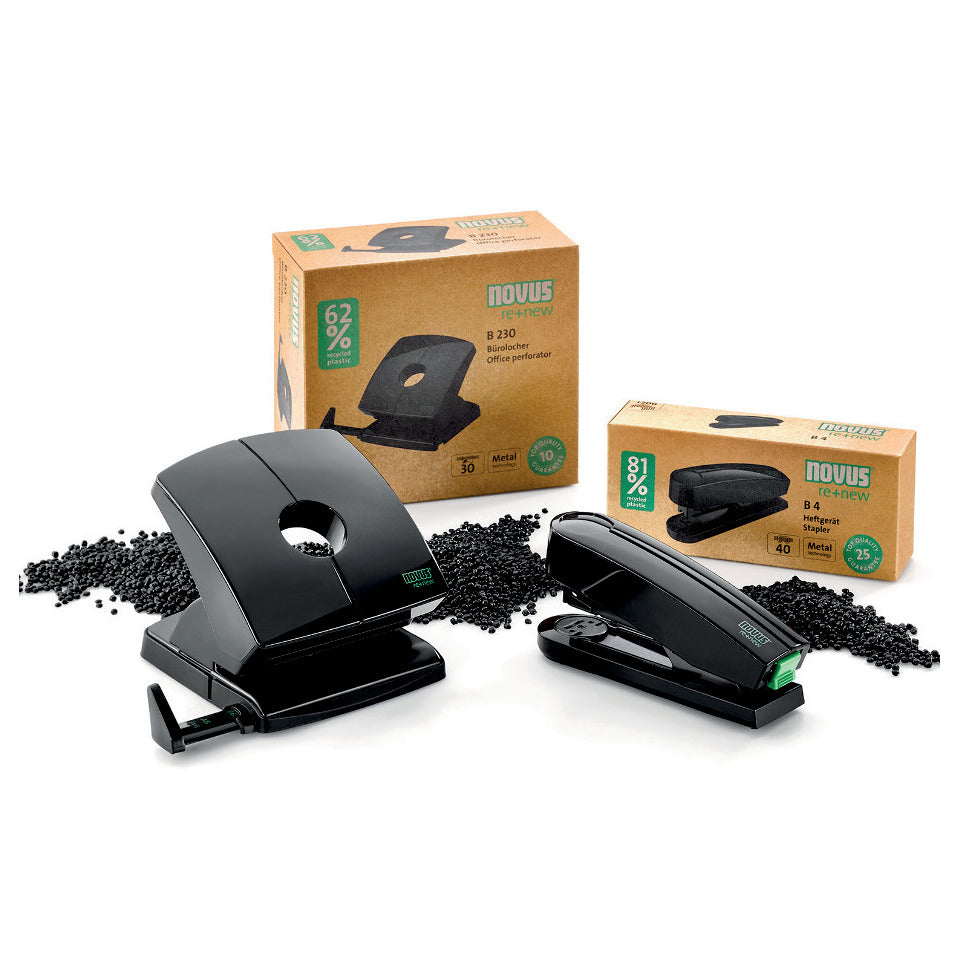 Locher B 230 re+new, 30 Blatt, Anschlagschiene, Metall, schwarz NOVUS 025-0637 NOVUS 025-0637 60-B230RENEW01