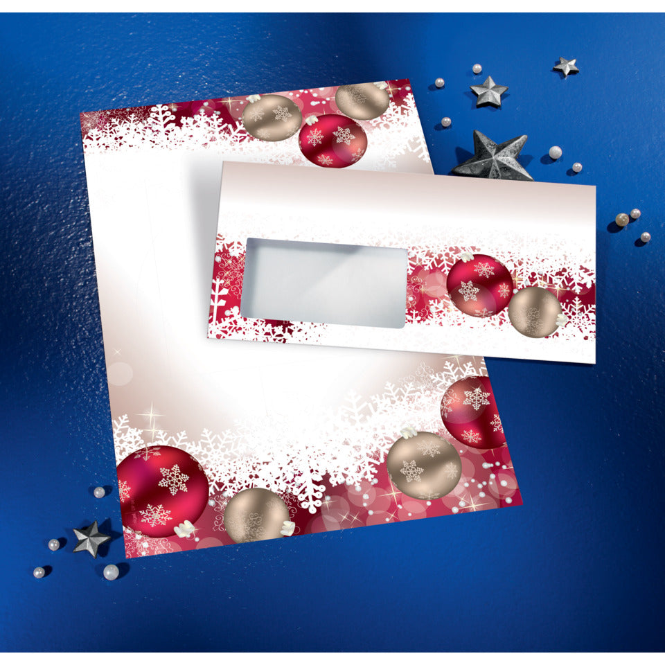 Weihnachtens-Umschlag Frozen, DL, 90g/m², 50 Stück SIGEL DU040 SIGEL DU040 Frozen m.Fenster