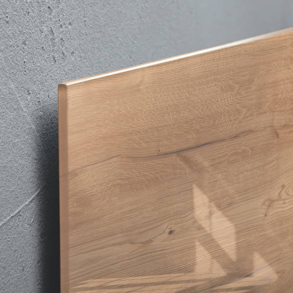 Glas-Magnettafel Artverum, 91x46cm, Design Natural-Wood SIGEL GL258 SIGEL GL258 910x460x15 mm