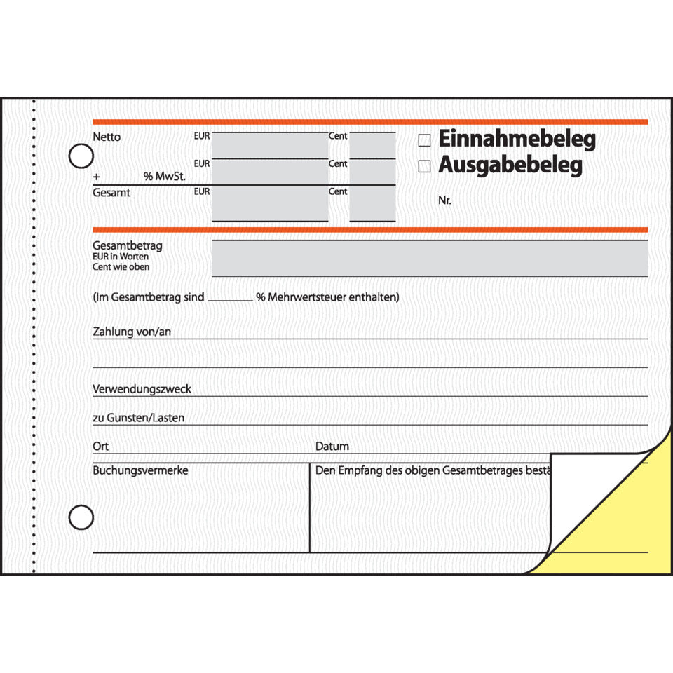 Ausgabe/Einnahmebeleg, A6, 2x40 Blatt SIGEL SD026 SIGEL SD026 SD