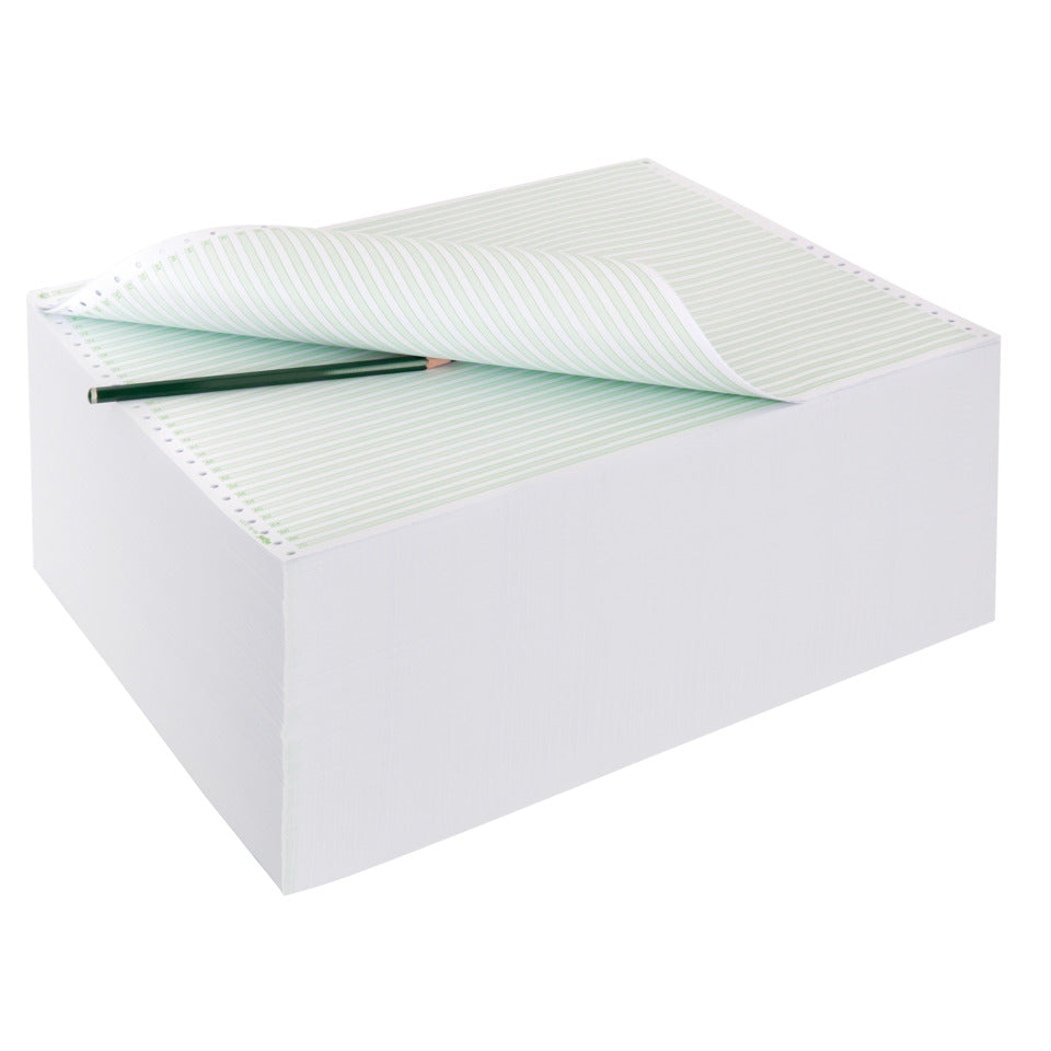 Endlospapier, 12"x375 mm (A3 quer), 1fach, 60g/m², grüne Lesestreifen 1/6", 2000 Blatt SIGEL 12371 SIGEL 12371 1-fach 60g 2000BL