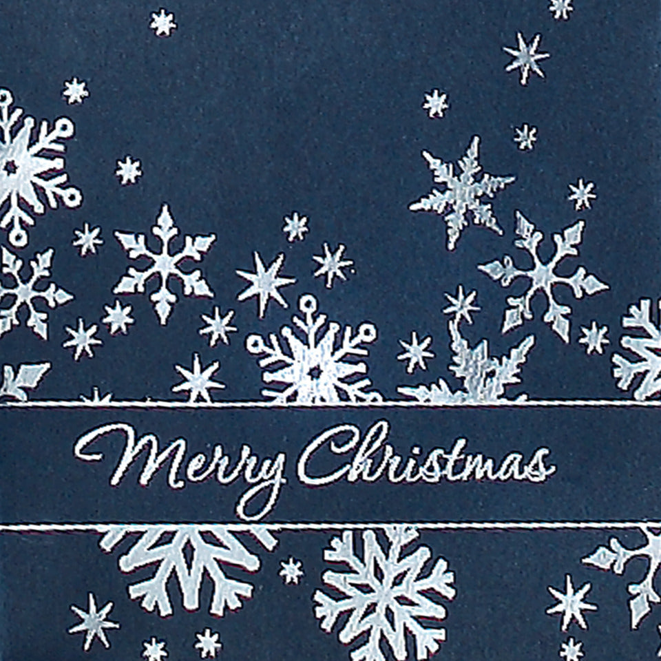 Weihnachts-Geschenktragetasche Silver Snowflakes, 17,5x23x10cm SIGEL GT111 SIGEL GT111 Premium Silver Snowflakes