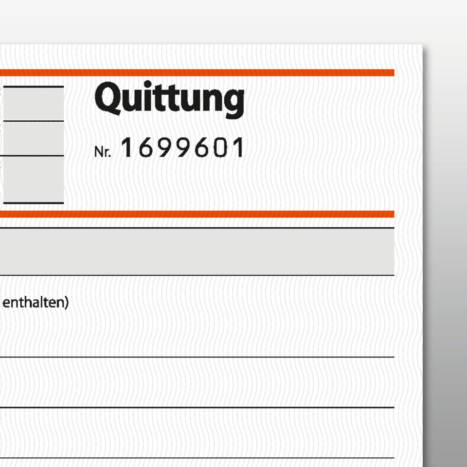 Quittung, A6, 2x50 Blatt SIGEL SD121 SIGEL SD121 fortlauf. nummer.