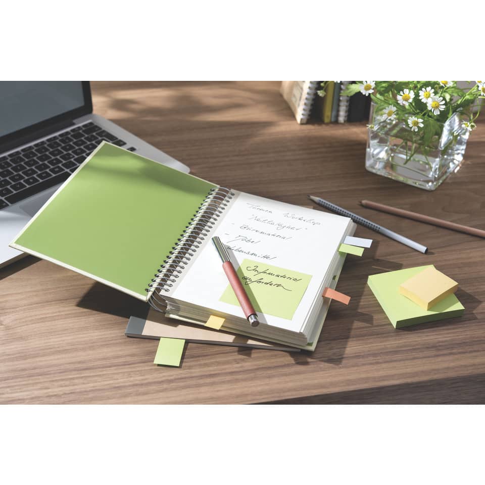 Haftnotizblock Recycling Notes, 38x51mm, 6x100 Blatt, gelb POST-IT 653-1B POST-IT 653-1B UWF 100Bl 6St