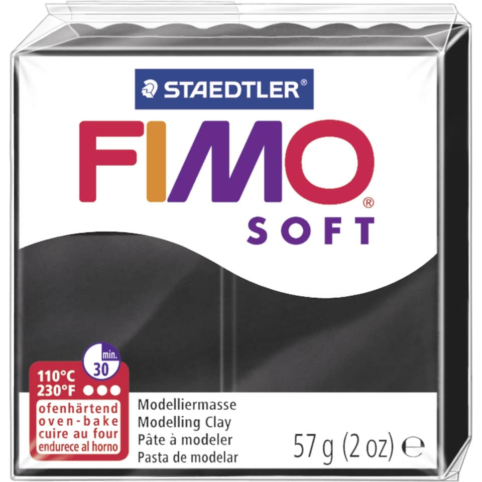 Modelliermasse FIMO® soft, 57 g, schwarz STAEDTLER 8020-9 STAEDTLER 8020-9 Soft 57g