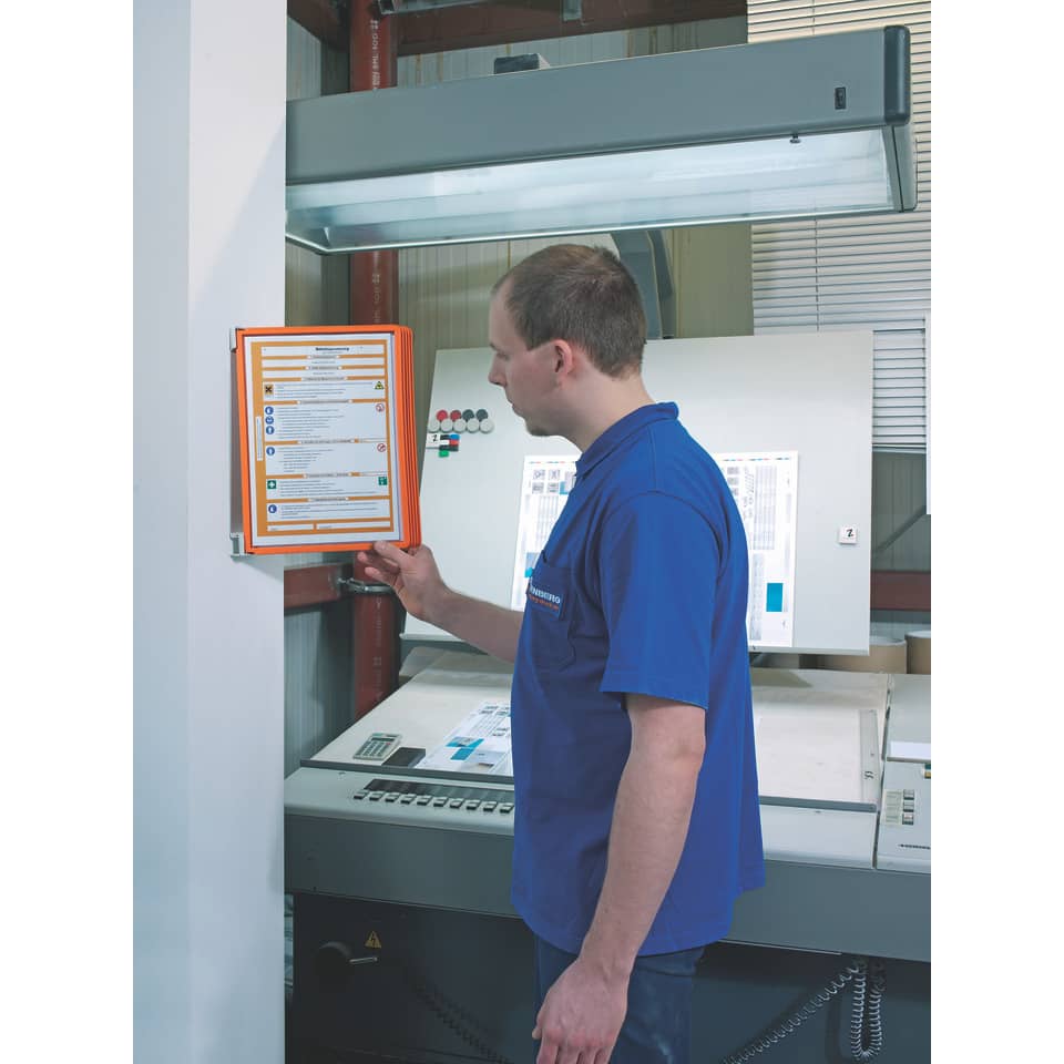 Sichttafelwandhalter VARIO® WALL 5, inkl. 5 Sichttafeln in orange, 265 x 345 mm DURABLE 5551 09 DURABLE 5551 09 Vario Wall 5