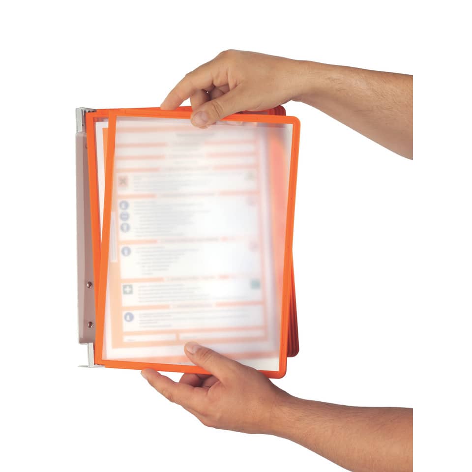 Sichttafelwandhalter VARIO® WALL 5, inkl. 5 Sichttafeln in orange, 265 x 345 mm DURABLE 5551 09 DURABLE 5551 09 Vario Wall 5