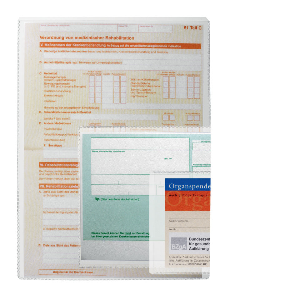 Ausweissteckhülle mit Einreißschutz, A5, dokumentenecht, transparent DURABLE 2132 19