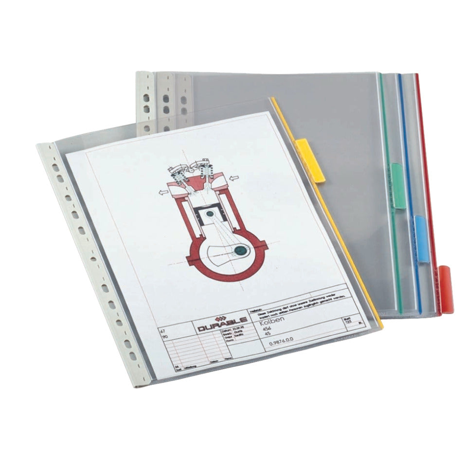Sichttafel FUNKTION panel A4, Hartfolie, Universallochung, A4, rot DURABLE 5607 03