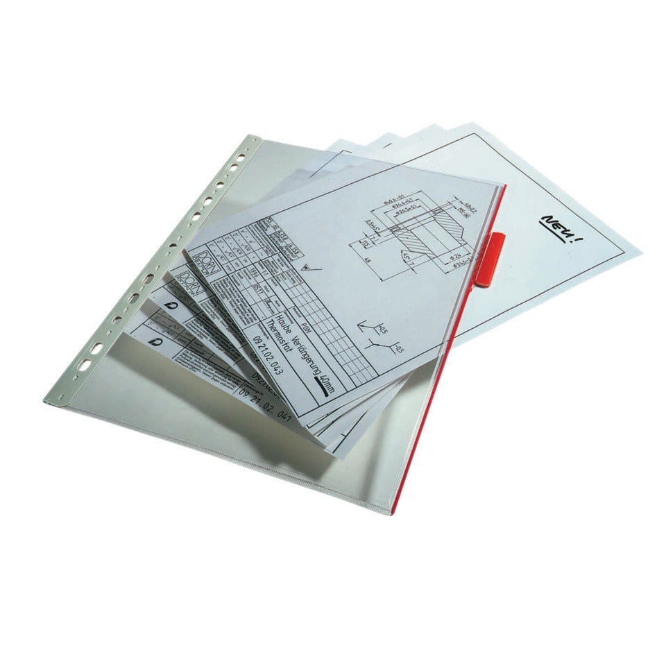 Sichttafel FUNKTION panel A4, Hartfolie, Universallochung, A4, rot DURABLE 5607 03