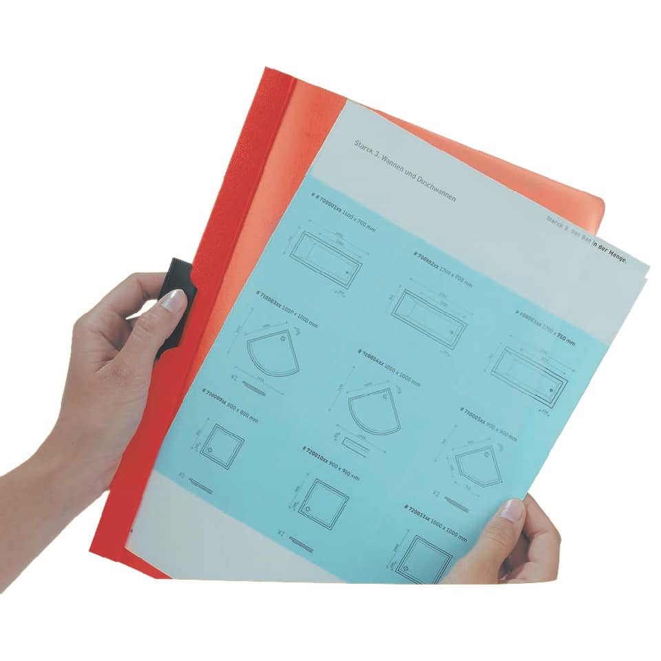 Klemm-Mappe DURACLIP® Original 30, Hartfolie, bis 30 Blatt, transparent/weiß DURABLE 2200 02 DURABLE 2200 02 30BL