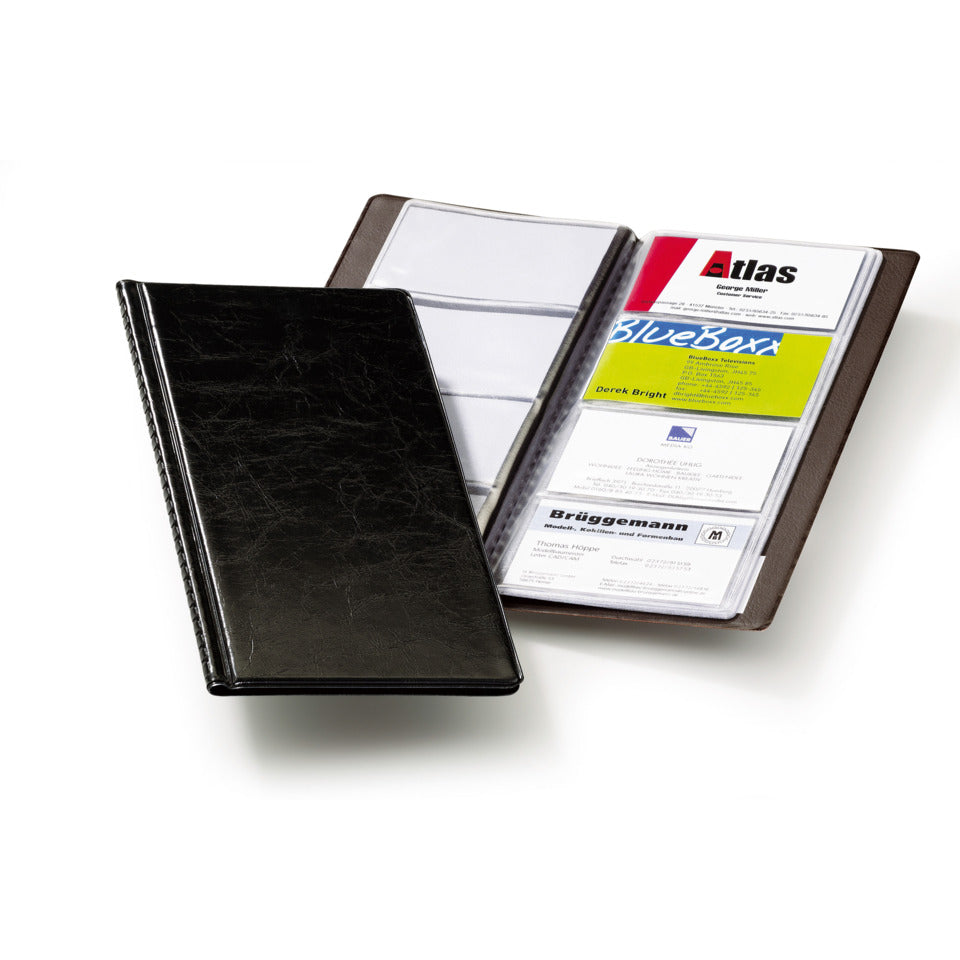 Visitenkartenalbum VISIFIX® für 96 Karten, 25x12cm, schwarz DURABLE 238001 DURABLE 2380 01 Hochformat f. 96 Karten
