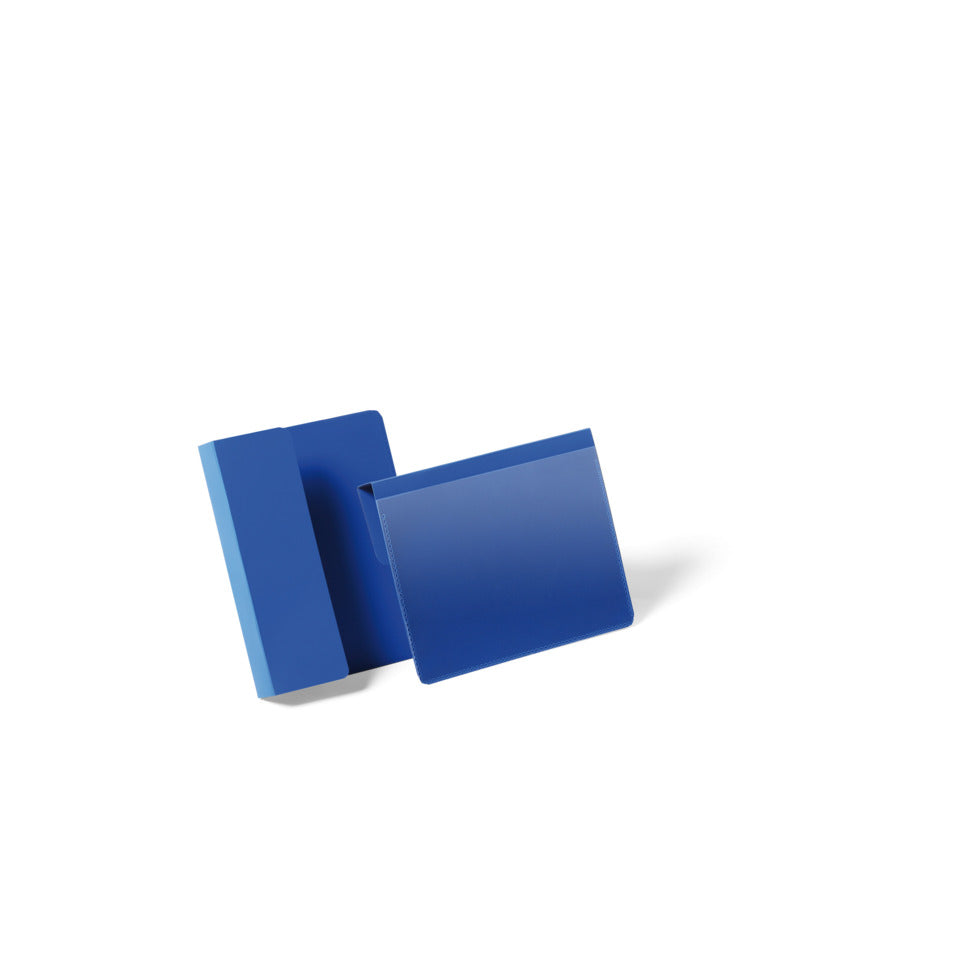 Kennzeichnungstasche mit Falz A6 quer, dunkelblau, 50 Stück DURABLE 172107