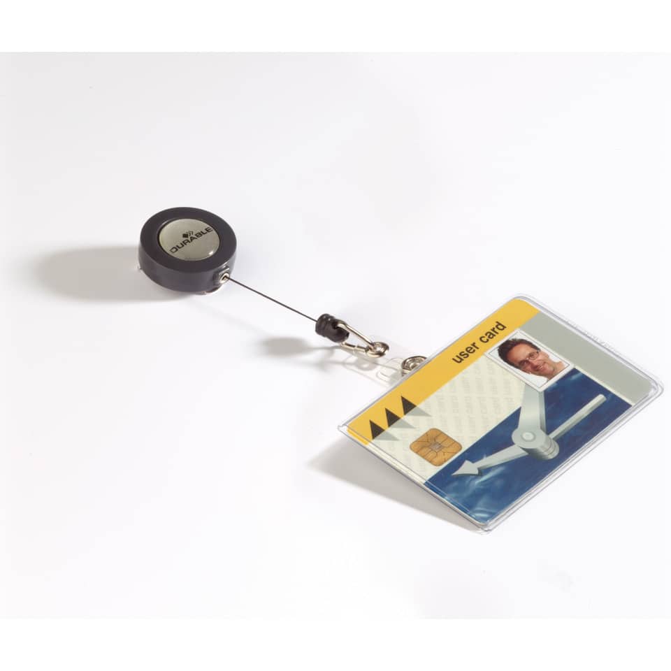 Namensschild mit Ausweiskartenhalten, transparent, 85 x 54 mm, 10 Stück DURABLE 8016 19 DURABLE 8016 19  10St