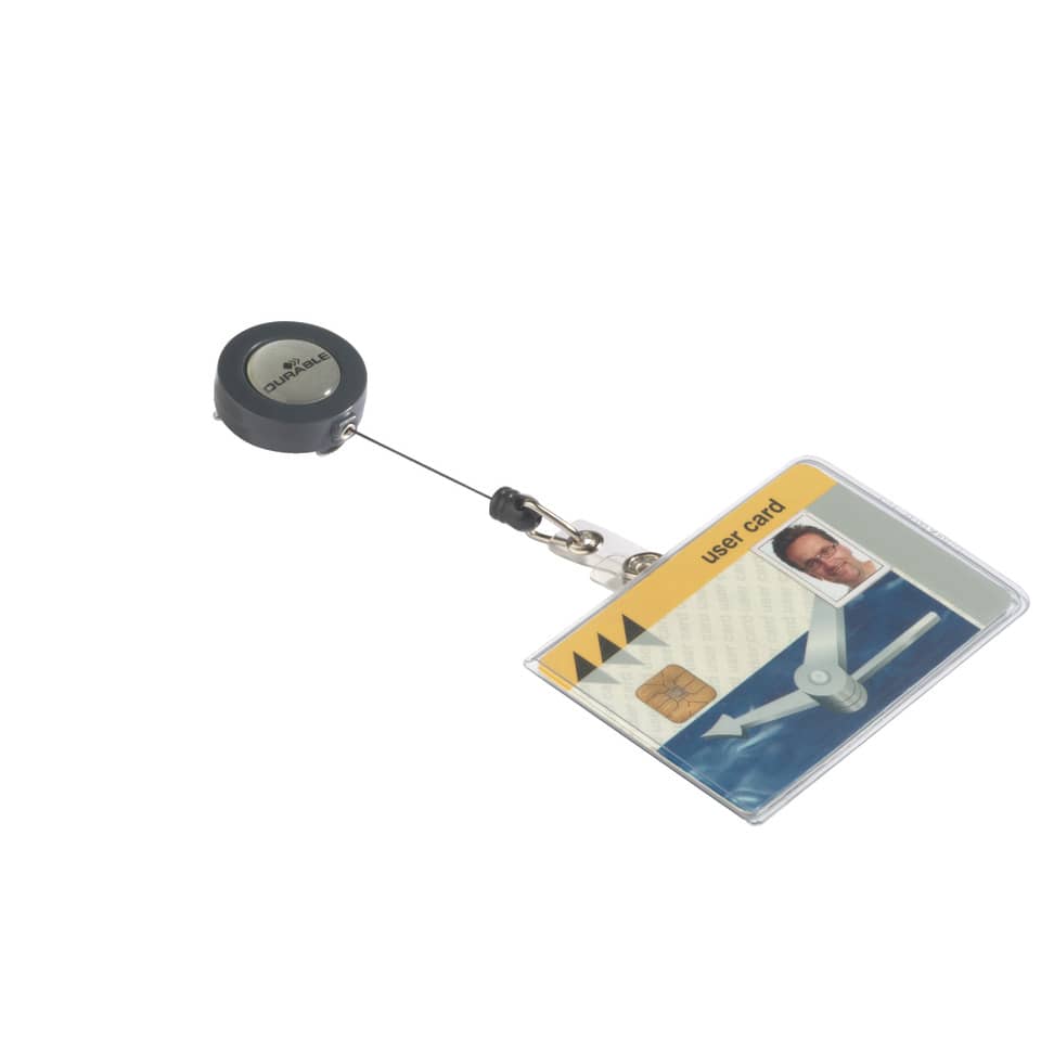 Namensschild mit Ausweiskartenhalten, transparent, 85 x 54 mm, 10 Stück DURABLE 8016 19 DURABLE 8016 19  10St