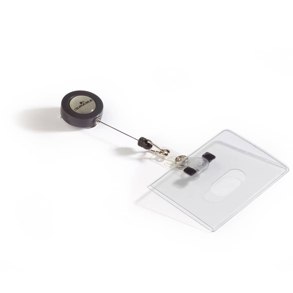 Namensschild mit Ausweiskartenhalten, transparent, 85 x 54 mm, 10 Stück DURABLE 8016 19 DURABLE 8016 19  10St