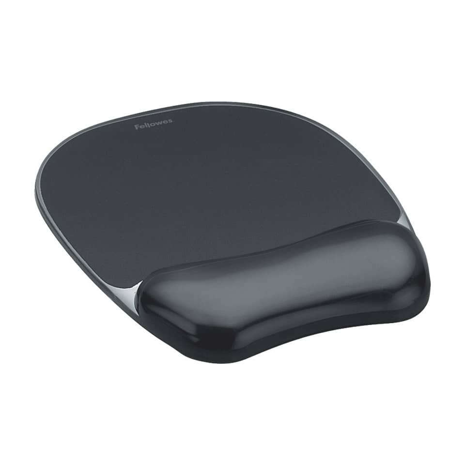 Handgelenkauflage Crystal Gel, Plastik, 202 x 32 x 230 mm, schwarz FELLOWES 9112101