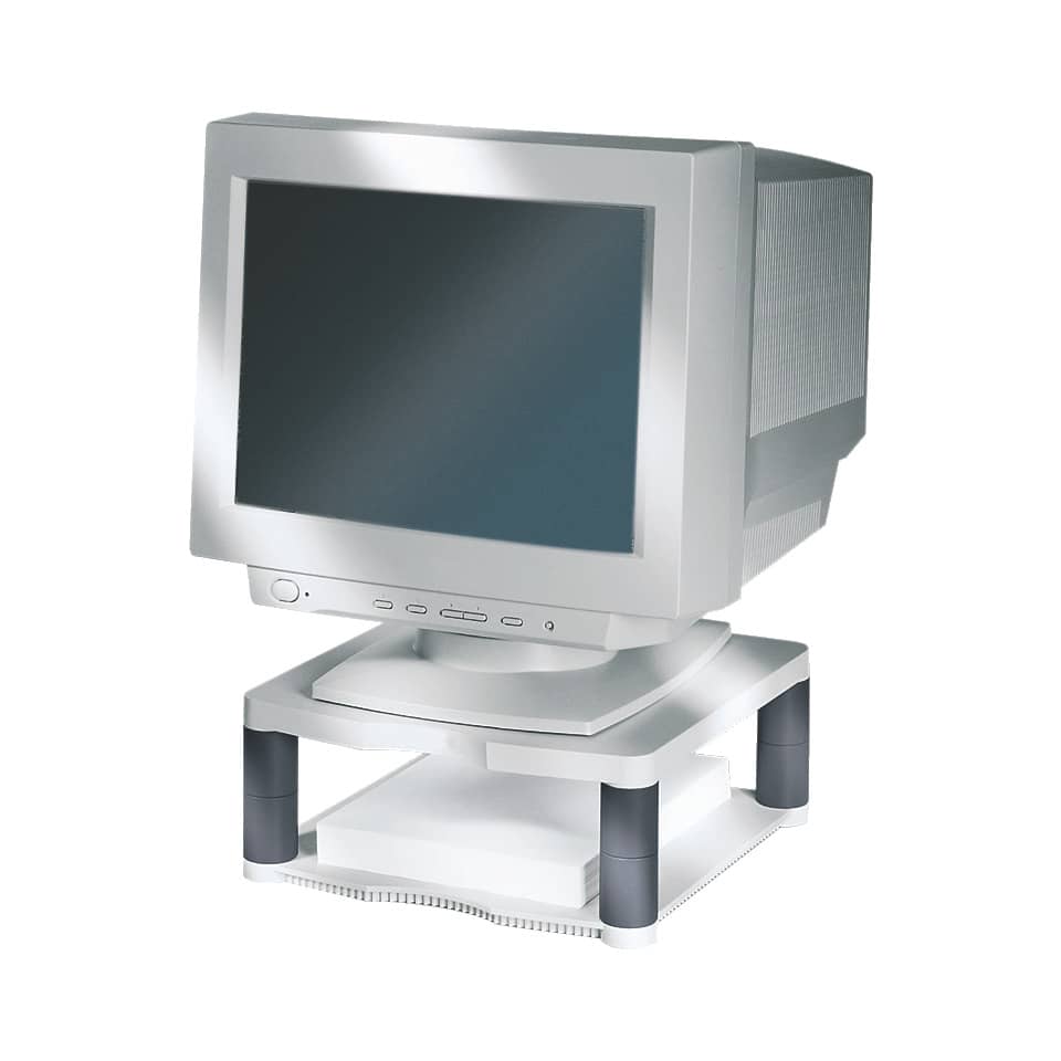 Monitorständer Premium, höhenverstellbar, Kunststoff, weiß/grau FELLOWES 91717